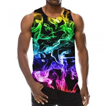 LoveForever 3D-Print Tank Top für Herren – sportliches Muschelshirt XL