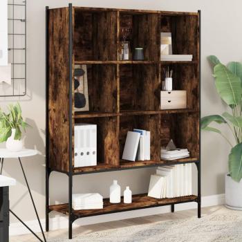 Smoked Oak Engineered Wood Bookcase