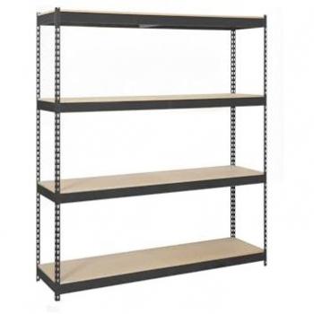 Estantería Metálica SimonRack de Almacenaje de Acero Industrial, dimensiones 2000x2400x750 mm, con 4 Baldas de Madera, capacidad de carga de 400 kg por balda