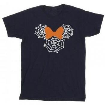 Minnie Mouse Webbed Head Tee – Cotton, Size 12‑13, Black