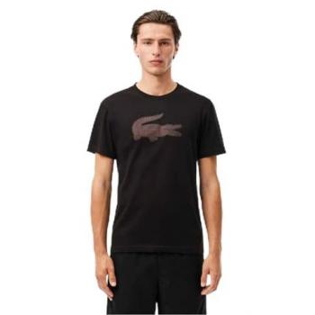 Lacoste Big Croc Logo Maglietta Uomo Nero