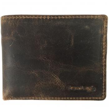 12.5cm Brown Leather Wallet by Greenland Nature (Montana)