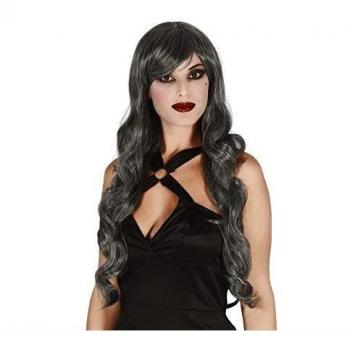 Parrucca Ondulata Grigia Lunga