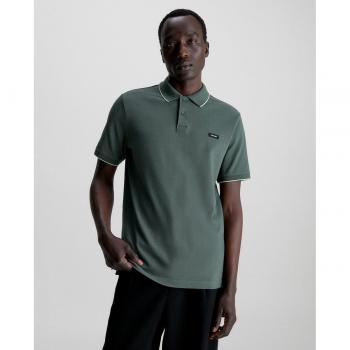 Polo Calvin Klein Stretch Piquè Verde A Maniche Corte S