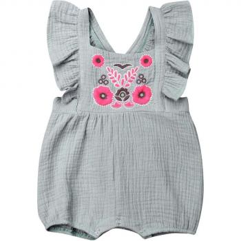Baby Ruffle Backless Romper Jumpsuit 0-24M