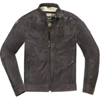 Giacca moto Black-Cafe London Sydney in pelle marrone 52