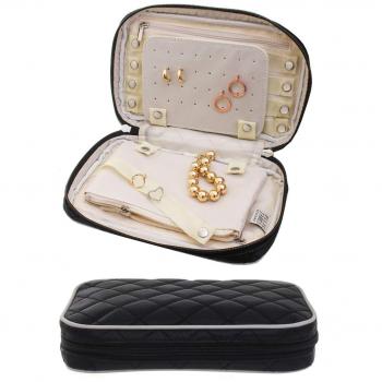 Jewelry Roll Travel Case in Black