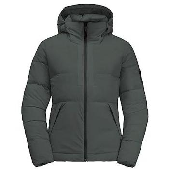 Daunenjacke JACK WOLFSKIN WANDERMOOD DOWN JKT W Gr. S (36), grün (slate, grün), Damen