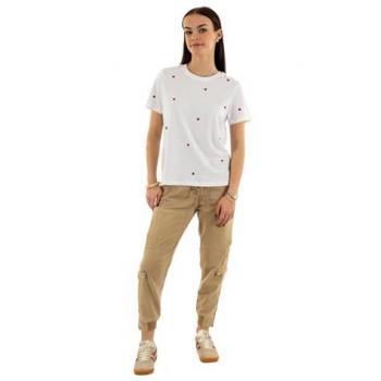 T-Shirt ONLY “Ketty” Manica Corta Bianca – Ricamo Cuore