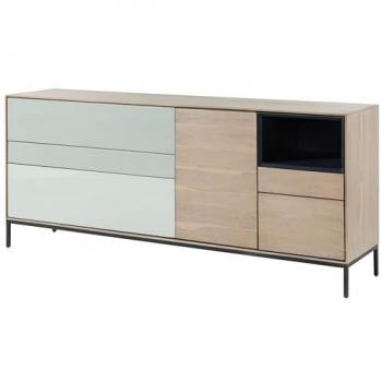 Mobili in Acacia laccato grigio bianco 200x45x85
