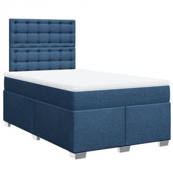 Cama box spring con colchón azul 120x190 cm