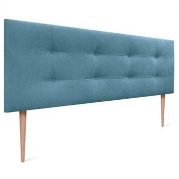 Cabecero de Tela Acualine Turquesa 145x115cm con Patas