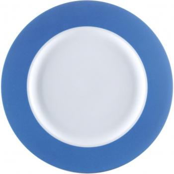 Piatto Piano 17.8 cm Bianco Blu PULSIVA