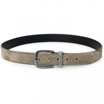 Sand‑Tone Suede Belt – Mid‑Size