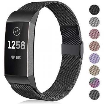 All‑In‑One FitBand: Black Metal Replacement for Charge 3 & 4