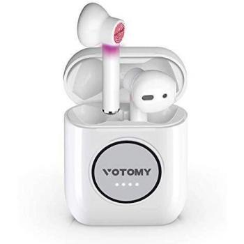 Votomy HiFi Bluetooth 5.0 In‑Ear Kopfhörer – 45 h Laufzeit, Auto‑Kopplung