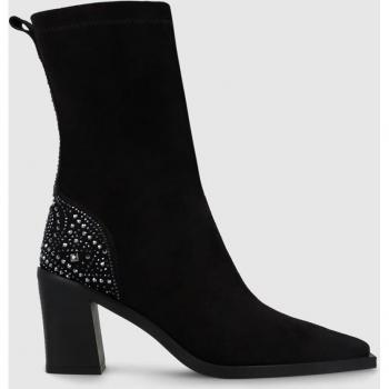 Strass Black Lodi Botas Antelina