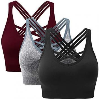 Eclipse Strappy Yoga Bra – Padded, Cross-Back