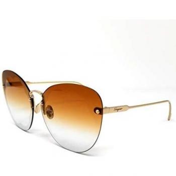 Ferragamo SF178S Shiny Gold/Mint Blüten-Sonnenbrille – Unisex Standard