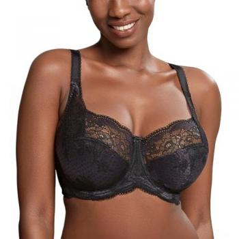 Panache Clara Full Cup Bra Charcoal/Black Size 34H