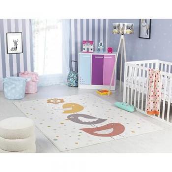 SURYA Tapis de Chambre d'Enfant Oiseaux Jaune/Bleu/Marron 160x213 cm