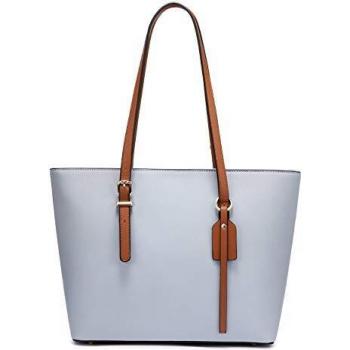 LOVEVOOK Tote Shopper Donna, Pelle Sintetica – Azzurro