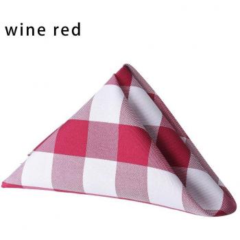 Wedding Table Plaid Cloth Napkins