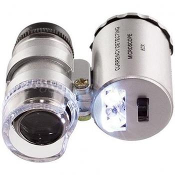 60x Mini Pocket LED UV Microscope Magnifier