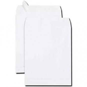 Boîte de 250 pochettes souples en papier couleur beige C4 229x324 120 g/m² avec bande de protection