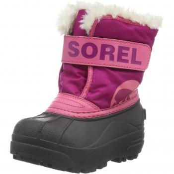 Sorel Children's Winter Boots Snow Commander Pink Deep Blush/Tropical Pink 30