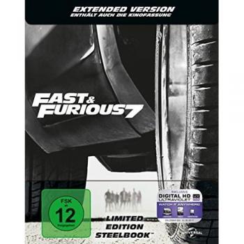 Fast & Furious 7 – Deluxe Extended – Stahl-Blu‑Ray – Begrenzte Ausgabe