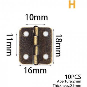 Set de 10 Bisagras Retro para Puertas con Mini Herramienta