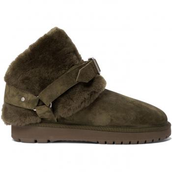 Burberry – Bottes Chubby vertes, suède et peau retournée – Modèle IT 43