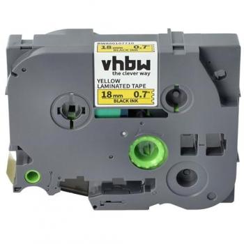 Cassetta Nastro Vhbw 18mm Gialla per Brother P-touch 220
