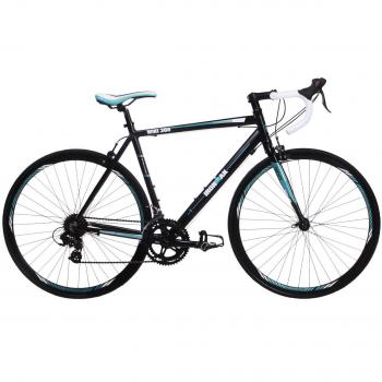 IRONMAN Wiki 300 Women's Road Bike 14 Speed 700C Wheel Black / Teal 47cm Frame
