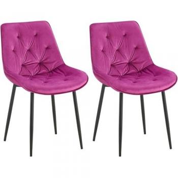Chaises Wallace en velours violet