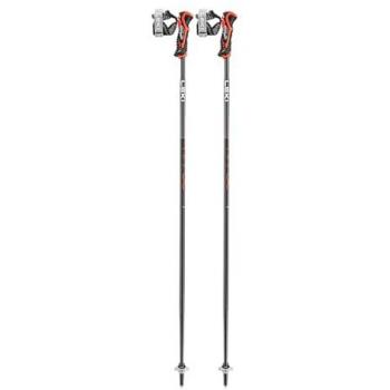Bastones de trekking Leki Airfoil 3D negro gris oscuro rojo brillante (par)
