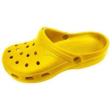 Zoccoli Estivi con Cinturino per Donna, Giallo, Taglia 35-36