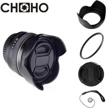 Capuchon d’objectif universel fleur 55 mm
