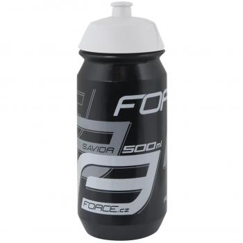 Cyklistická láhev FORCE SAVIOR 0,5 l černo-šedo-bílá