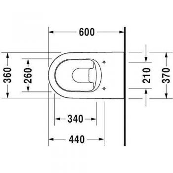 Starck WC Montaje Incluido Duravit 370x600mm