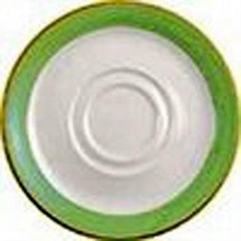 Steelite Rio Low Cup Saucers, 145 mm, Green