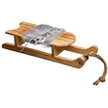 Sérénité Nordique – Luge Noël fourrure naturelle