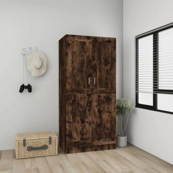 VidaXL Engineered Wood Wardrobe in Smoked Oak