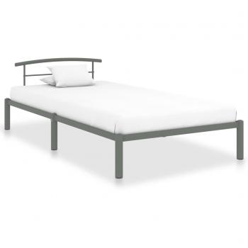 VidaXL Estructura de cama sin colchón metal gris 90x200 cm