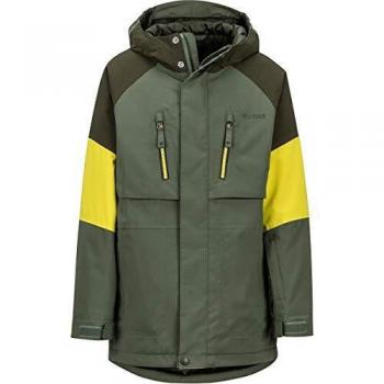 Goldstar-Boyjacke von Marmot – Crocodile & Rosen-Grün, Mittelgröße