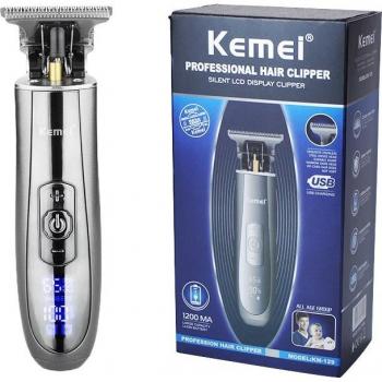 Máquina KEMEI para Afeitar, Inalámbrica, USB, 45G, Acero al Carbono