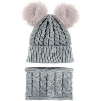 Hiver Chic Kids – Ensemble Bonnet + Écharpe + Chapeau