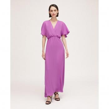 Vestido Largo con Escote Cruzado Motivi