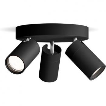 Philips Idris GU10 Wandleuchte und Deckenleuchte, Schwarz, IP44